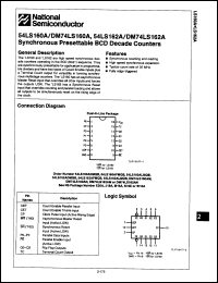 Click here to download DM54LS160W Datasheet