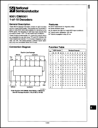 Click here to download DM9301J/883C Datasheet