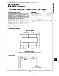 Click here to download CD4021BCM/A+ Datasheet