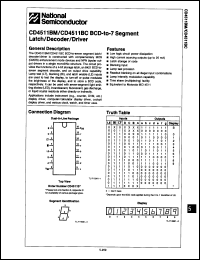 Click here to download CD4511BCN/B+ Datasheet