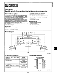 Click here to download DAC0890CIN Datasheet