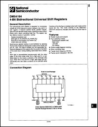 Click here to download DM54194W/883B Datasheet