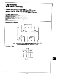 Click here to download DM54LS132W/883C Datasheet