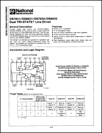 Click here to download DS7831W/883C Datasheet