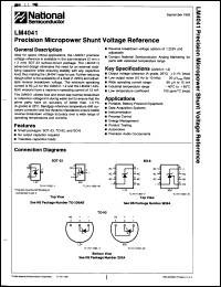 Click here to download LM4041DIM3ADJ Datasheet