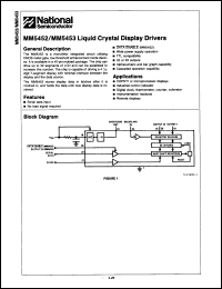 Click here to download MM5452N/A+ Datasheet