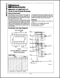 Click here to download MM54HC147J/883C Datasheet