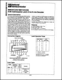 Click here to download MM54HC259J/883C Datasheet