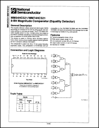 Click here to download MM54HC521J Datasheet