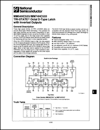Click here to download MM74HC533N/A+ Datasheet