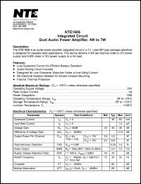 Click here to download NTE1606 Datasheet