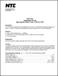 Click here to download NTE1745 Datasheet