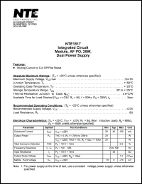 Click here to download NTE1817 Datasheet