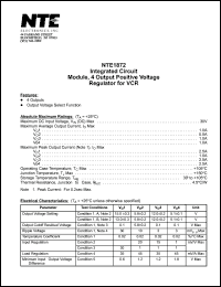 Click here to download NTE1872 Datasheet