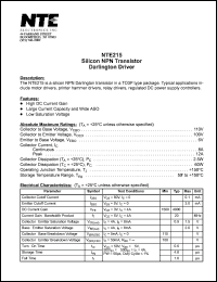 Click here to download NTE215 Datasheet