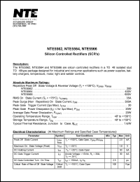 Click here to download NTE5562 Datasheet