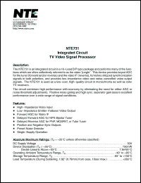 Click here to download NTE731 Datasheet