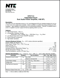 Click here to download NTE7113 Datasheet