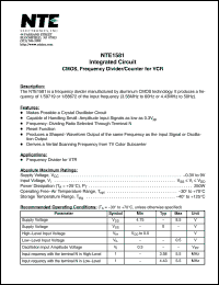 Click here to download NTE1581 Datasheet