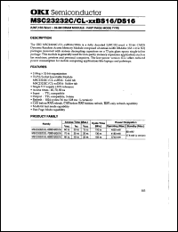 Click here to download MSC23232CL-80DS16 Datasheet