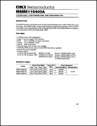 Click here to download MSM5116400A-80SJ Datasheet