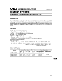 Click here to download MSM5117400B-50TS-K Datasheet