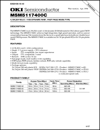 Click here to download MSM5117400C-70TS-K Datasheet