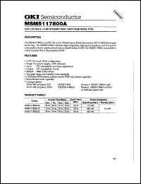 Click here to download MSM5117800A-70TS-K Datasheet