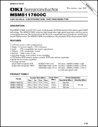 Click here to download MSM5117800C-70TS-L Datasheet