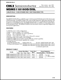 Click here to download MSM5118160D-70TS-L Datasheet