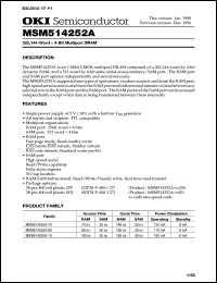 Click here to download MSM514252A-80ZS Datasheet