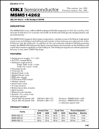 Click here to download MSM514262-10ZS Datasheet