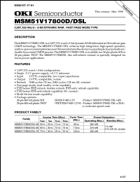 Click here to download MSM51V17800DSL-70JS Datasheet