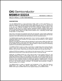 Click here to download MSM5412222A-25JS Datasheet