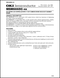 Click here to download MSM6665C-xx Datasheet