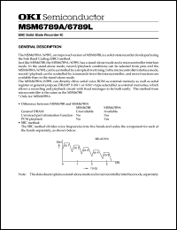 Click here to download MSM6789LGS-BK Datasheet