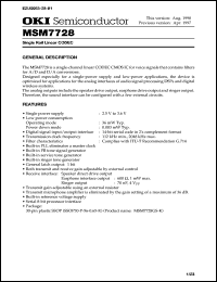 Click here to download MSM7728GS-K Datasheet