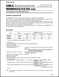 Click here to download MSM9805-xxxRS Datasheet