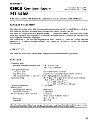 Click here to download ML64168 Datasheet