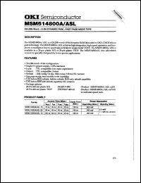 Click here to download MSM514800A-10 Datasheet