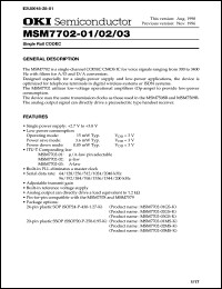 Click here to download MSM7702-02 Datasheet