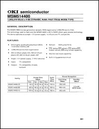 Click here to download MSM514400-80ZS Datasheet
