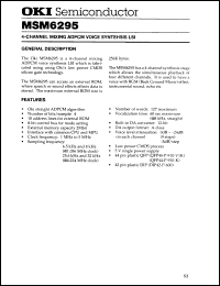 Click here to download MSM6295GS-V1K Datasheet