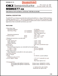 Click here to download MSM6577-XX Datasheet