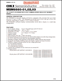 Click here to download MSM6660-03GS-K Datasheet