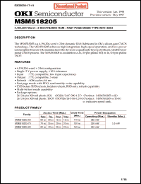 Click here to download MSM518205-60SJ Datasheet