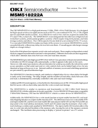 Click here to download MSM518222A-30ZS Datasheet