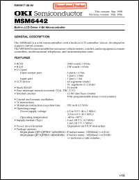 Click here to download MSM6442-XXGS-BK Datasheet