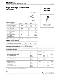 Click here to download BF423RL1 Datasheet