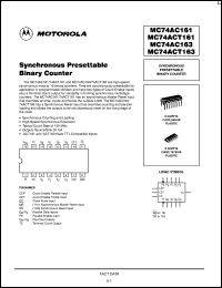 Click here to download MC74AC161MEL Datasheet